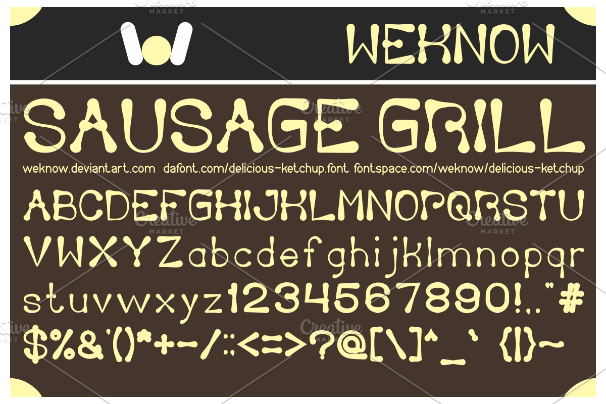 delicious ketchup font preview 2
