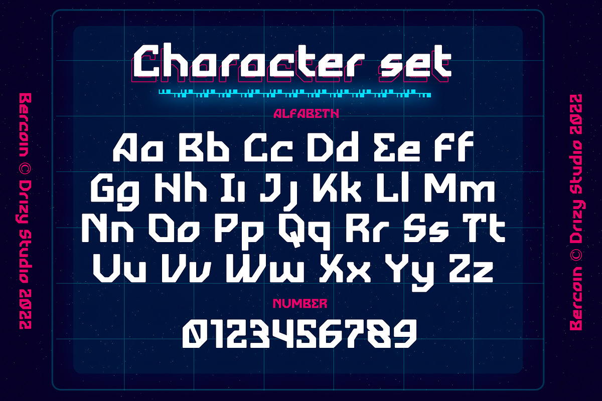 Bercoin, a Font by Drizy (Photo 3 of 10)