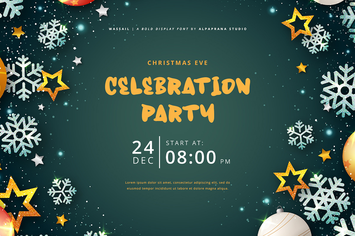 Wassail - Display Font, a Script Font by Alpaprana (Photo 5 of 9)