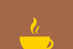 Fresh Hot Coffee Icon Vector