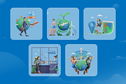 3D Travel Illustration Set, a Scene 3D Model by Flat Icons (Thumbnail 7 of 8)