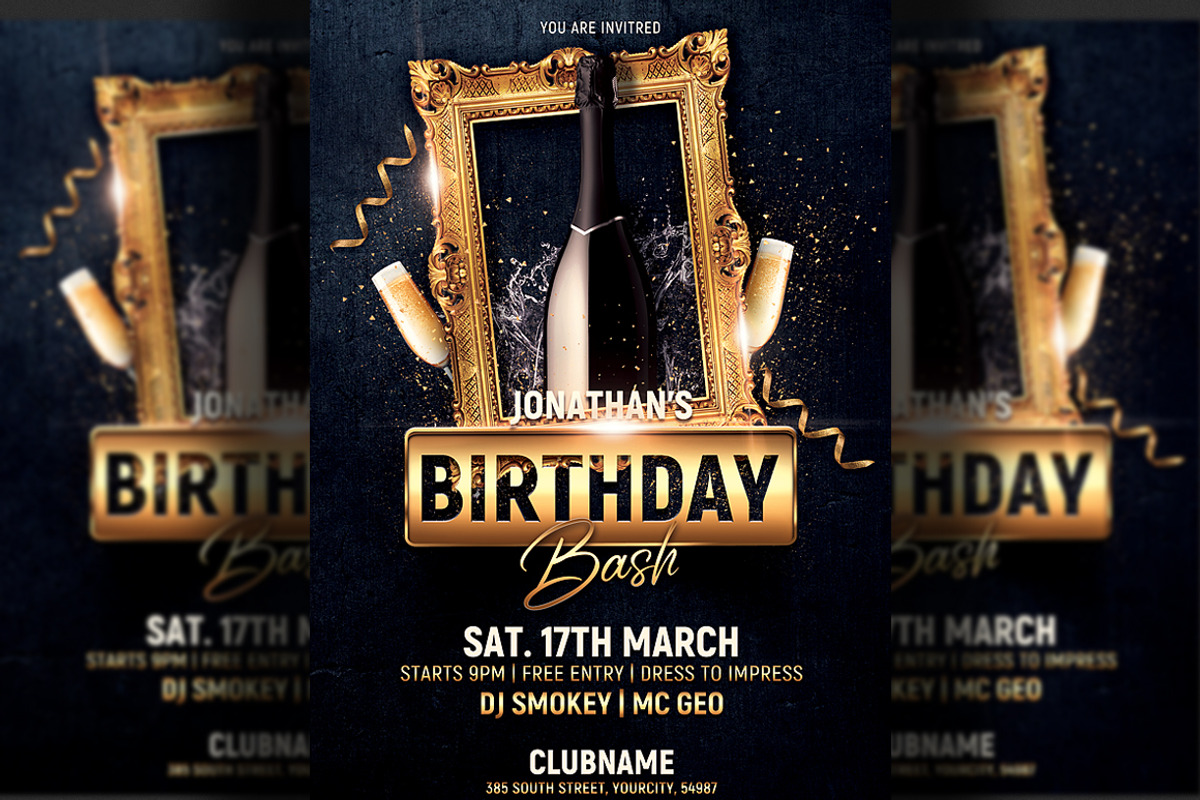 Birthday Party Flyer, a Flyer Template by Hotpin (Photo 1 of 3)