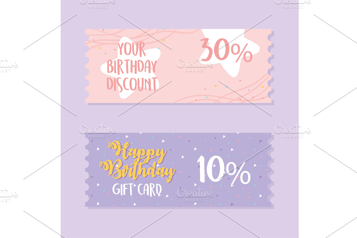 birthday gift cards, an Illustration by studiogstock