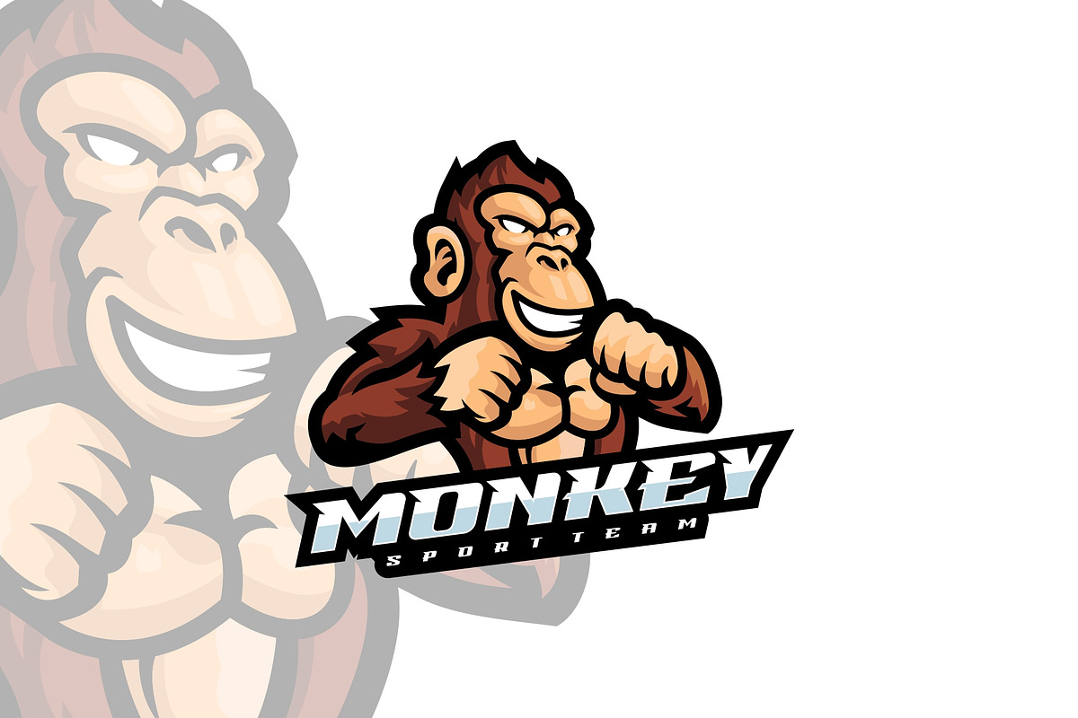 Monkey Mascot Cartoon Logo., a Branding & Logo Template by ModalTampang