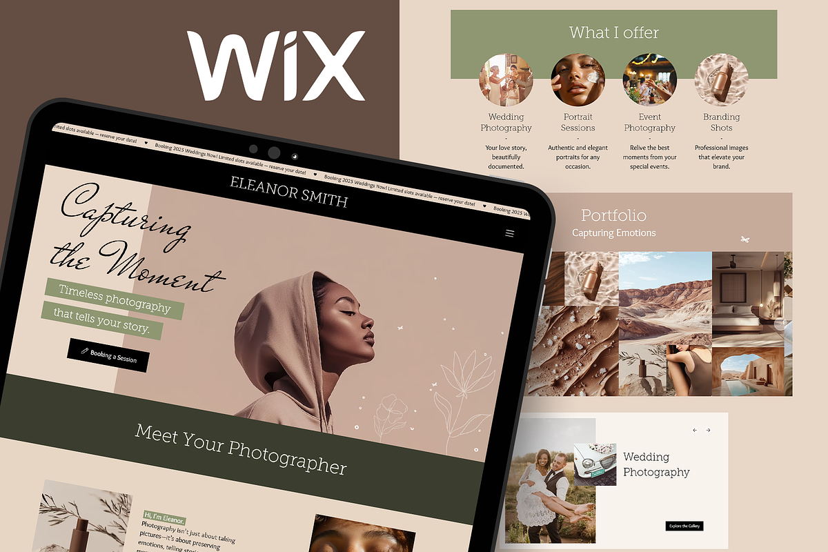 Photographer - Wix Studio Template, a Wix Template by Kitteeh (Photo 1 of 12)