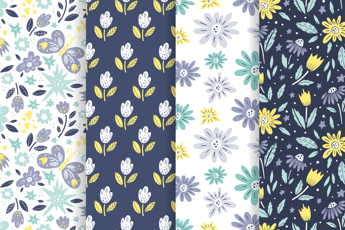 Meadow 100 floral seamless patterns, a Pattern Graphic by DariSmartArt (Photo 29 of 33)