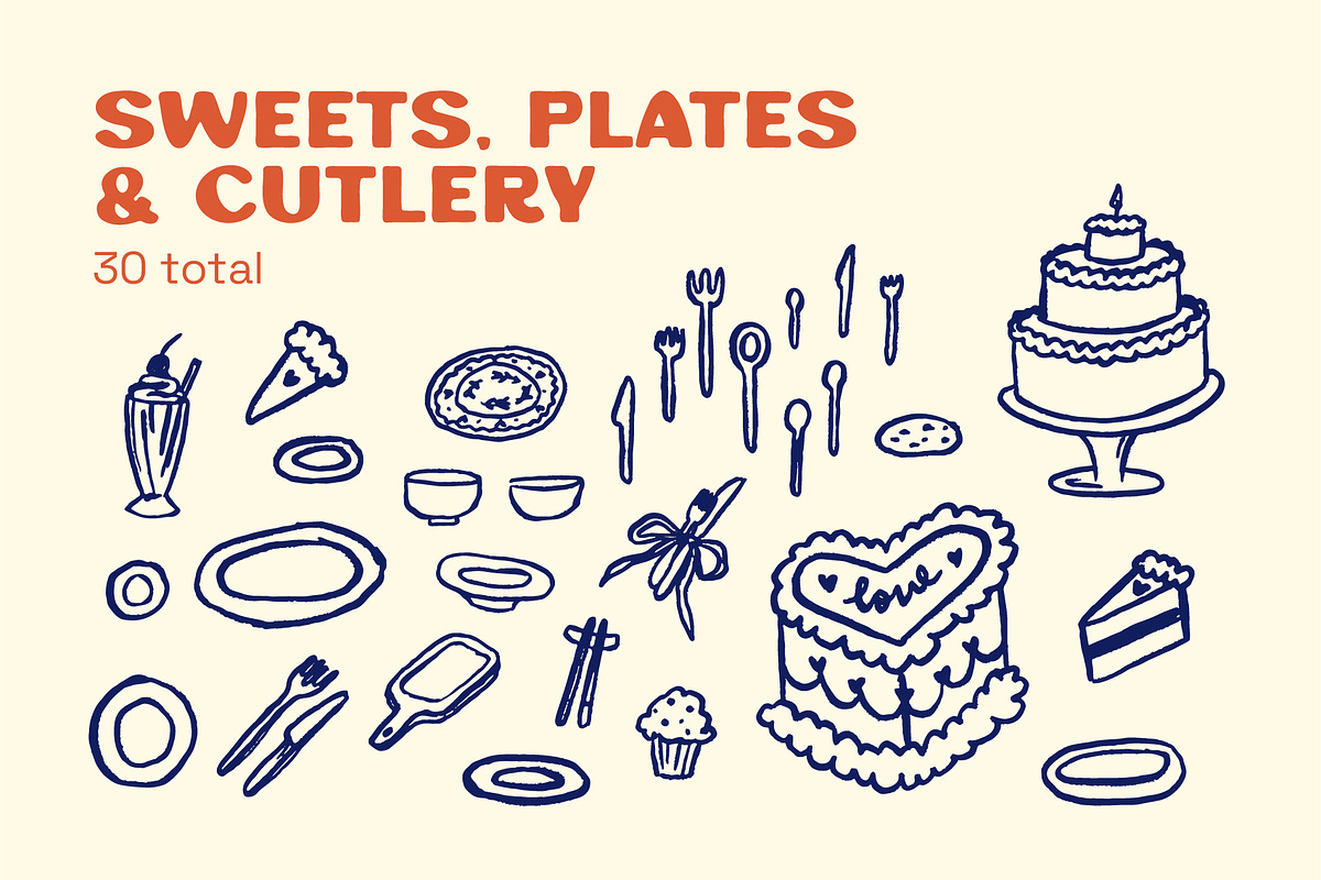 Dinner Party Illustrations, a Food Illustration by sophinka design (Photo 4 of 16)