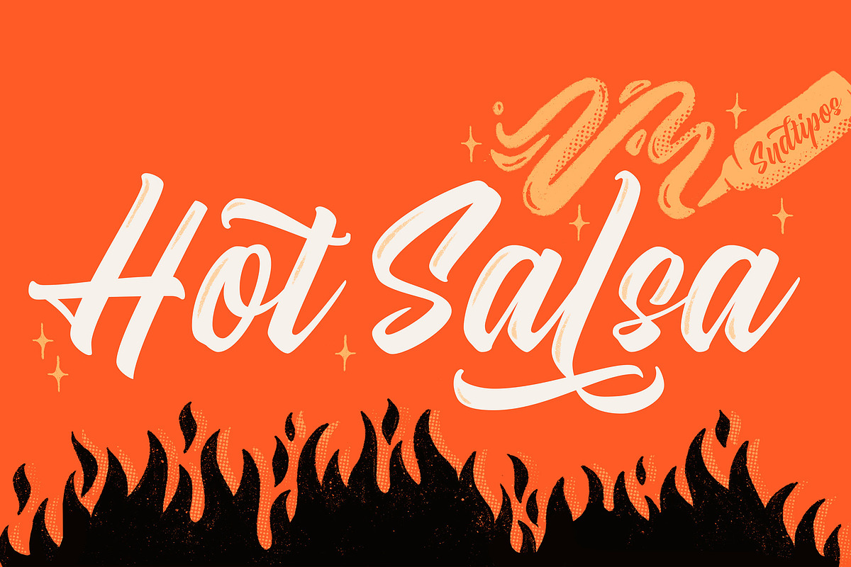 Hot Salsa brush font