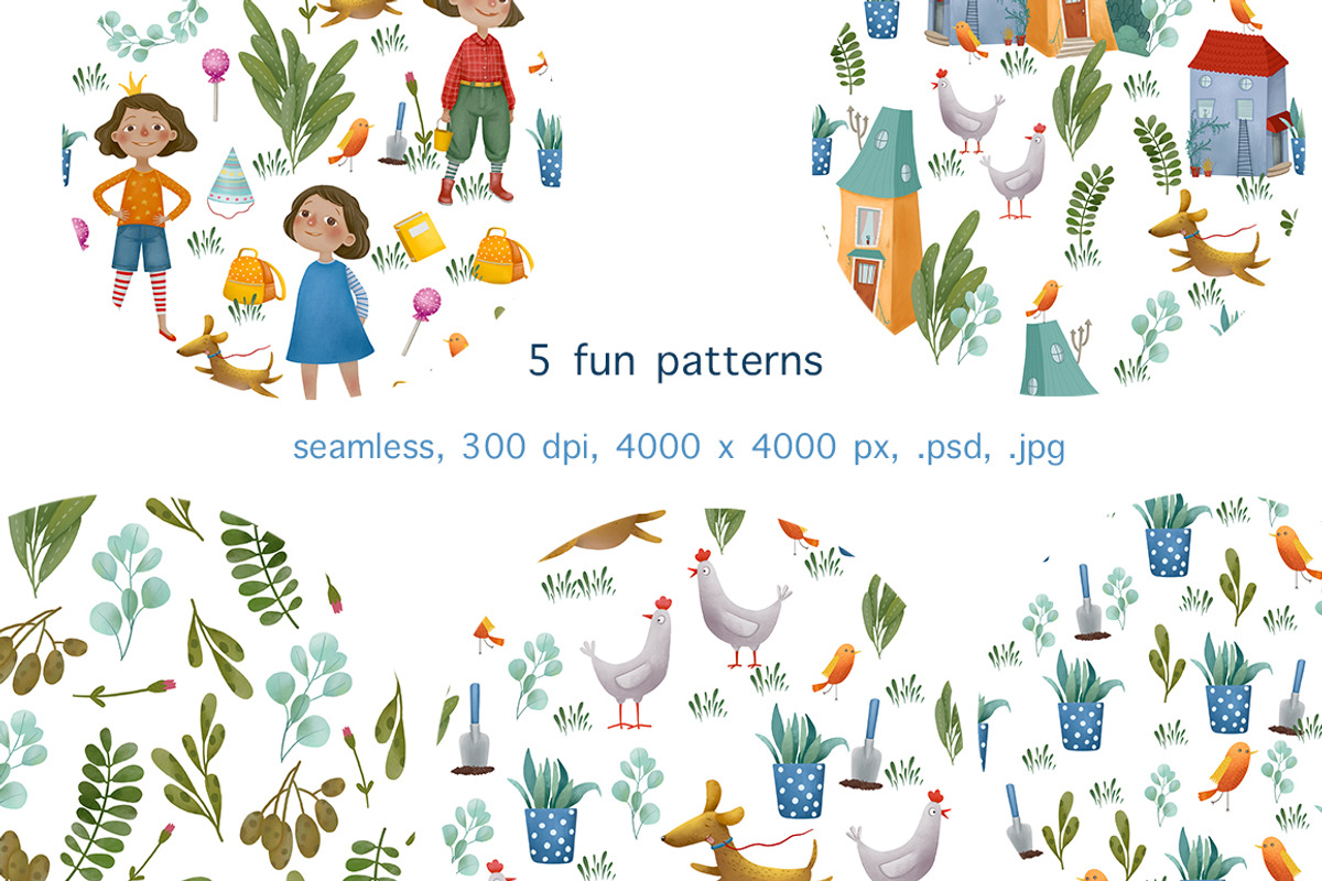 Busy girl - Raster illustrations set, an Animal Illustration by Mockup Up! (Photo 3 of 6)