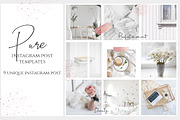 Instagram Post Template Pure Clear, a Templates & Theme by Bumblebee (Thumbnail 1 of 5)