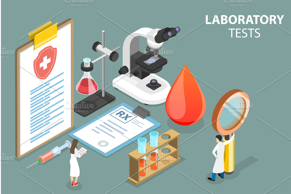 Laboratory Tests, a Healthcare Illustration by AndriiStore