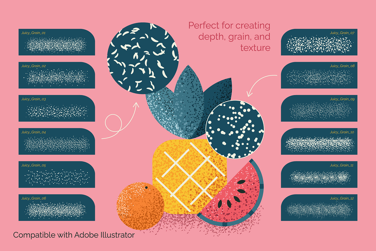 18 Shader Brushes for Illustrator, a Brush Add-On by IuliiaSavko (Photo 2 of 8)