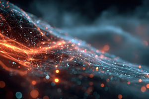 Abstract Network Digital Data Flow O, a Photo by Pixeness Studio