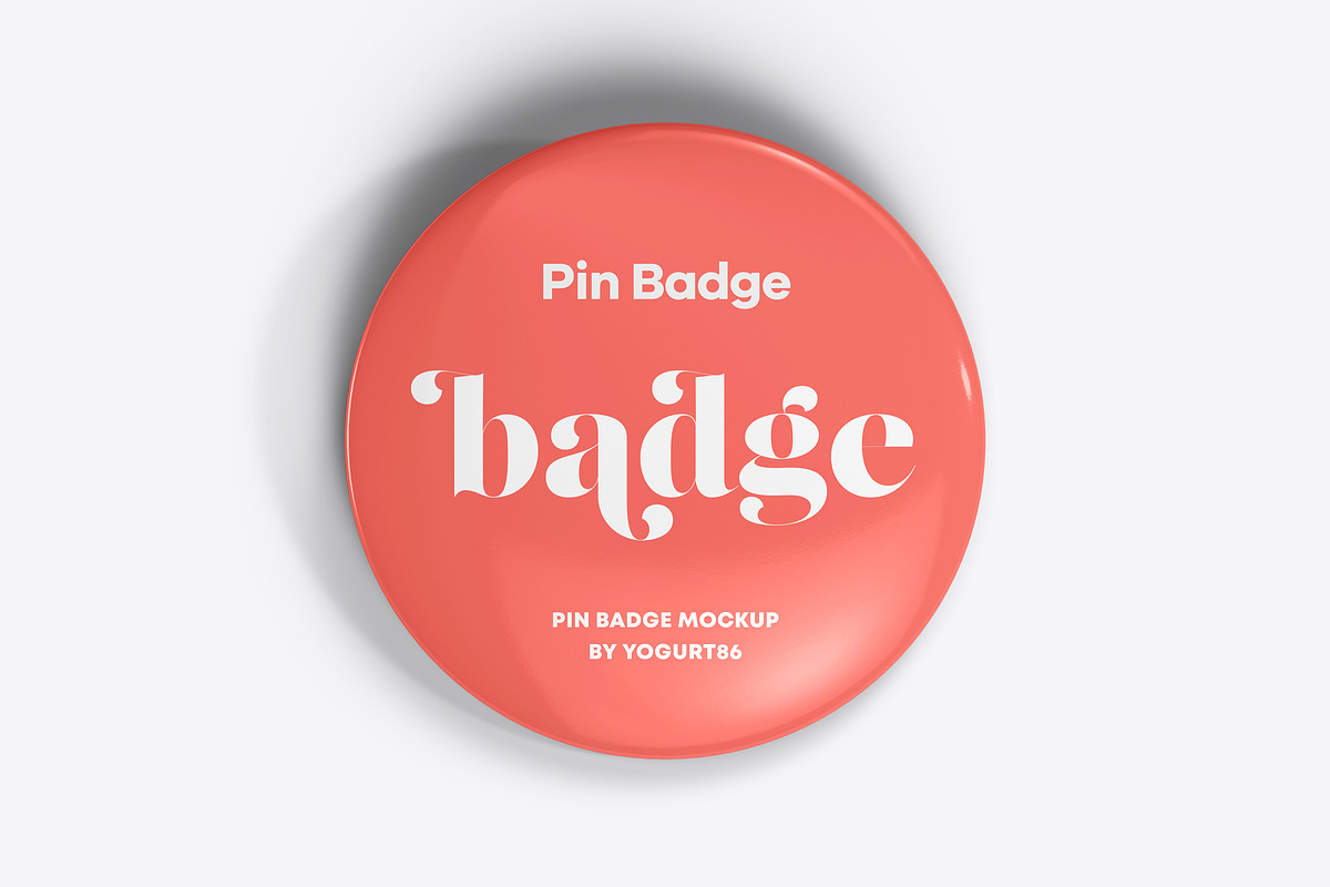 Pin Badge Mock-up, a Merchandise Mockup by Yogurt86 (Photo 3 of 16)