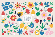 Modern Floral Clipart & Patterns, a Seasonal Illustration by Ejevyaka (Thumbnail 3 of 8)