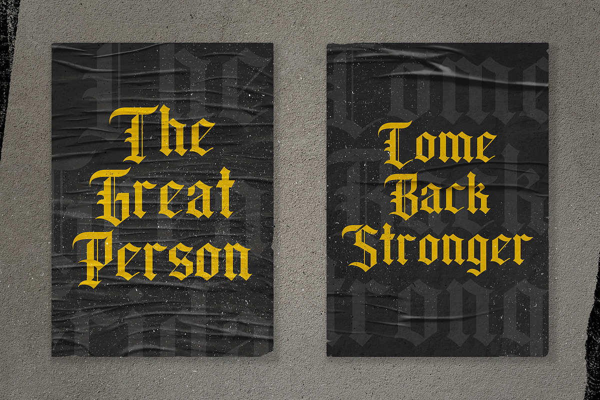 Wilson Wells - Blackletter Font preview 8