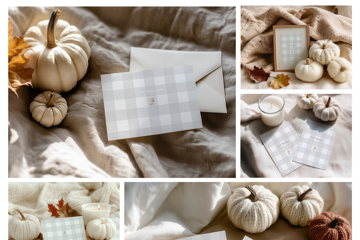 Pumpkin Season – 12 Card Mockups, a Mockup by NikiArts (Photo 3 of 10)