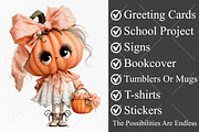 Whimsical Pumpkin With Legs Clipart, a Seasonal Illustration by Canvas Craft (Thumbnail 3 of 10)