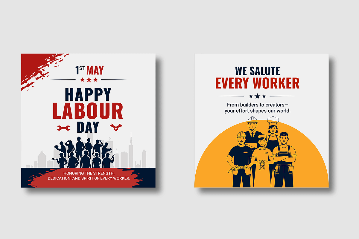 Labour Day Awareness Social Post, a Social Media Template by MightyDesign (Photo 3 of 8)