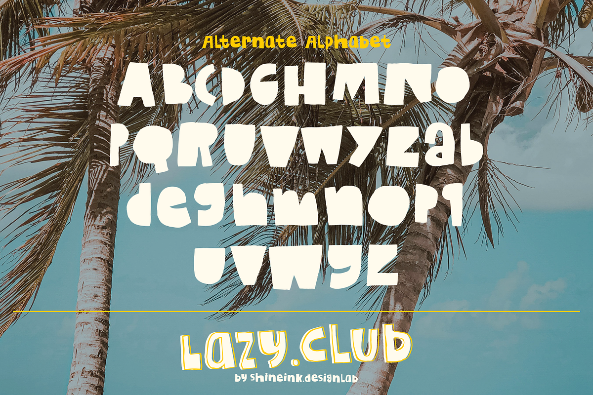 Lazy Club – Quirky Font Duo, a Handwritten Font by shineink.designlab (Photo 9 of 10)