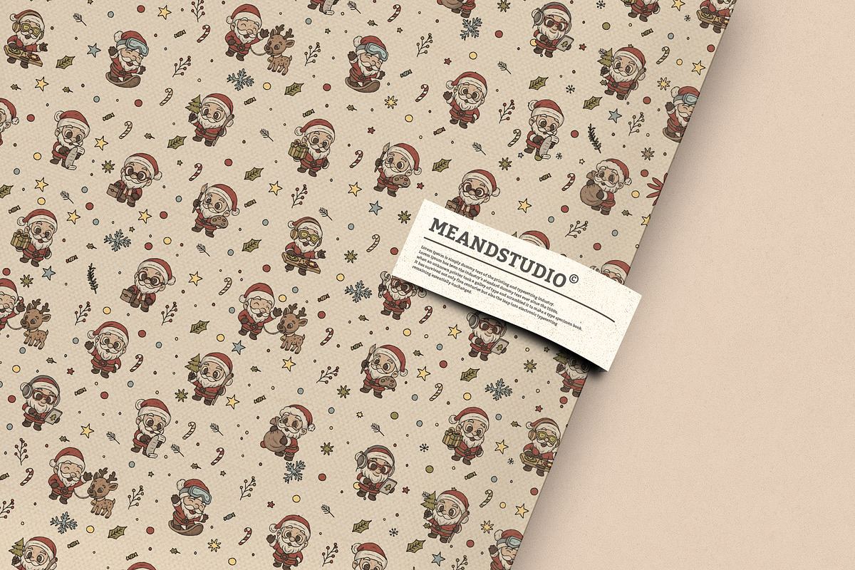 Cute Hand-Drawn Santa Claus Vector, an Illustration by MEANDSTUDIO (Photo 2 of 8)