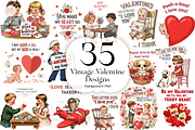 Vintage Valentine PNG Clipart Retro, a Person Illustration by KennedyStudio (Thumbnail 1 of 4)