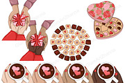 Valentine's Day Clipart, a Seasonal Illustration by GlamArtZhanna (Thumbnail 4 of 4)