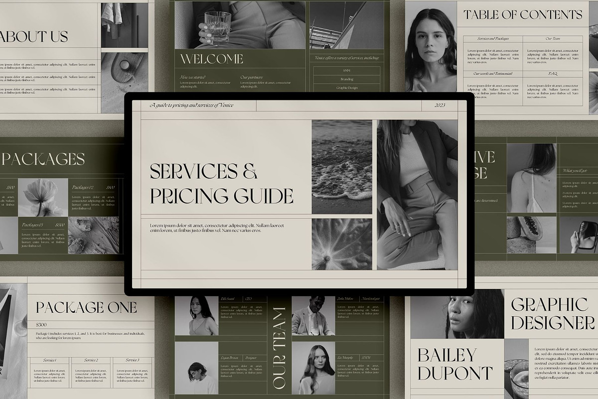 Venice Services and Pricing Guide, a Marketing Template by Amaré Creative (Photo 5 of 7)