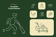 Cricket Icon Art Set, an Outline Icon by Prosymbols (Thumbnail 5 of 7)