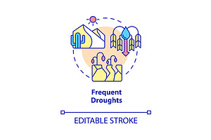 Frequent Droughts Concept Icon