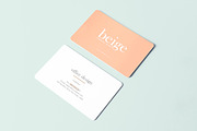 Rounded Business Card Mockup, a Print Template by Graphicnugget (Thumbnail 1 of 9)
