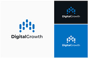 Abstract Digital Growth Tech Logo, a Branding & Logo Template by ika trisiana (Thumbnail 2 of 2)