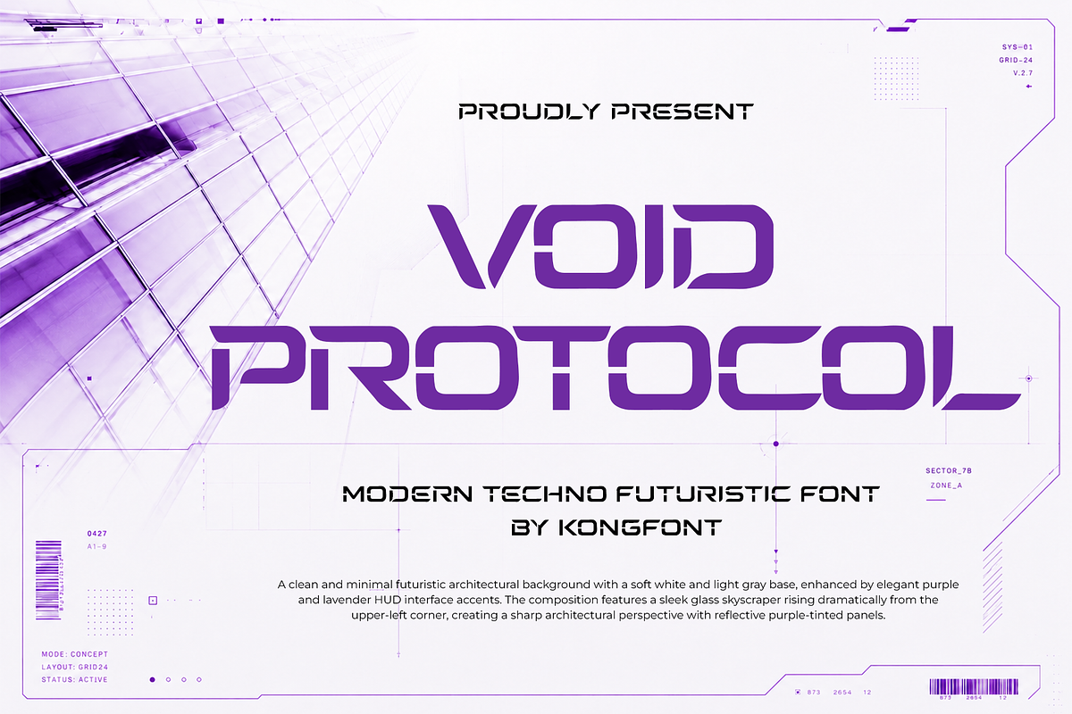 Void Protocol - Modern Display Font, a Handwritten Font by overlaytemplates (Photo 1 of 5)