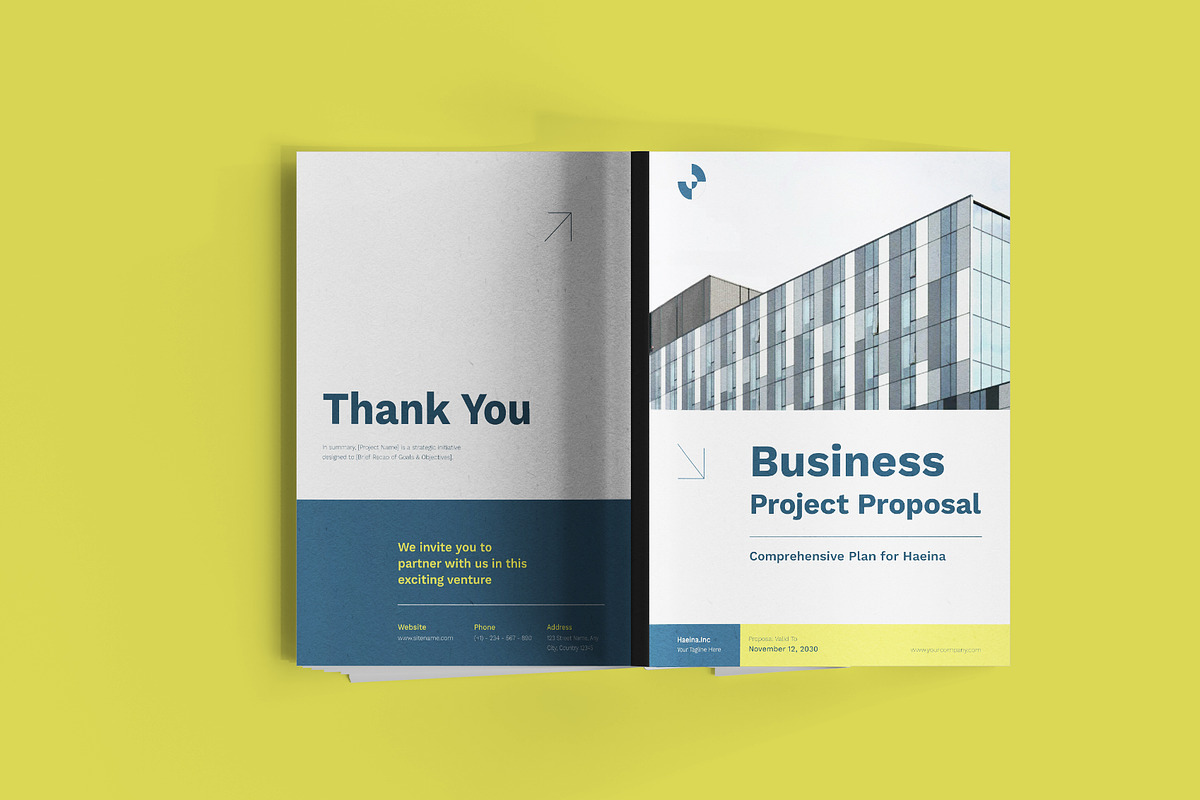 Minimal Business Proposal, a Stationery Template by Neermana (Photo 12 of 12)