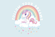 Unicorn pattern.T shirt graphic, an Animal Illustration by StudioLondon (Thumbnail 2 of 3)