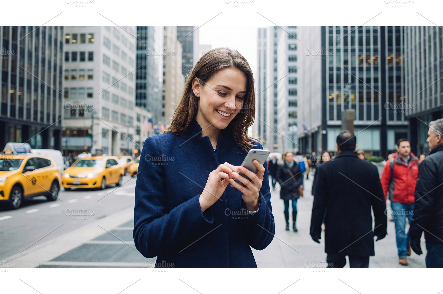 Woman on Phone Street, a Person Photo by CREATIVEDEF