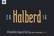 Halberd Display Font, a Blackletter Font by Fresh Pressed Fonts (Thumbnail 1 of 5)