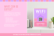 WiFi QR Code Sign - Pastel, a Stationery Template by SunshineStudioBoutique (Thumbnail 3 of 10)