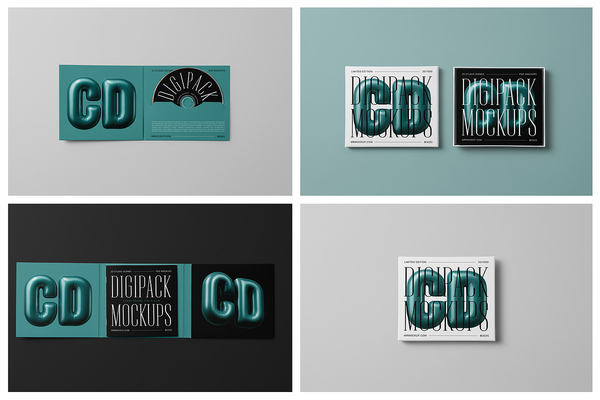 CD Digipack Mockups, a Packaging Mockup by Mr.Mockup™ (Photo 8 of 12)