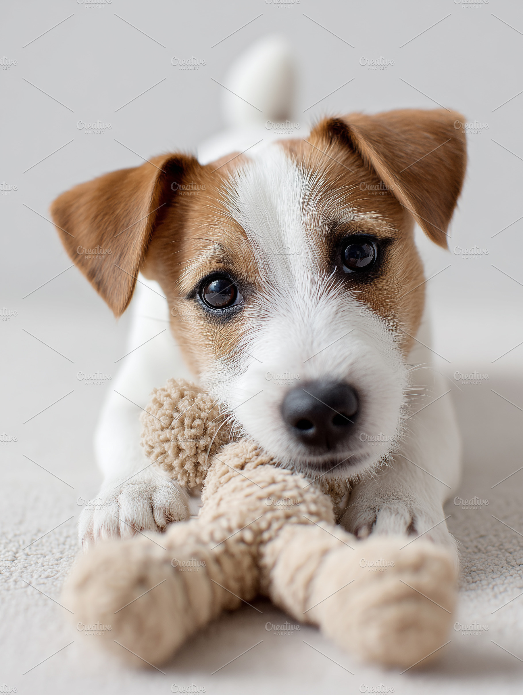 Playful Jack Russell puppy joyfully, an Animal Photo by MistyDay