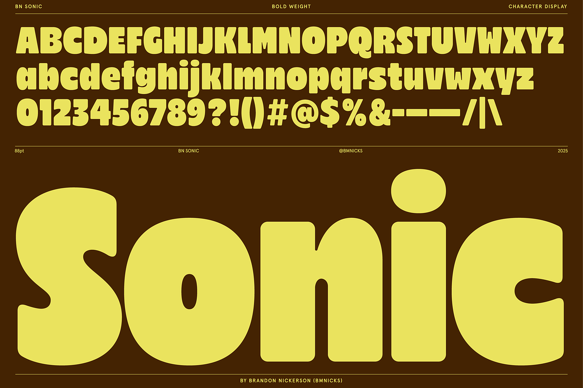BN Sonic - Bold, Soft & Balanced, a Sans Serif Font by Bnick (Photo 3 of 13)