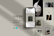 LOUISE Instagram Templates CANVA/PS, a Social Media Template by Studio Suvelle (Thumbnail 1 of 6)