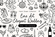 Hand Drawn Elegant Wedding 150+ SVG, an Object Illustration by DreamoraArt (Thumbnail 1 of 12)