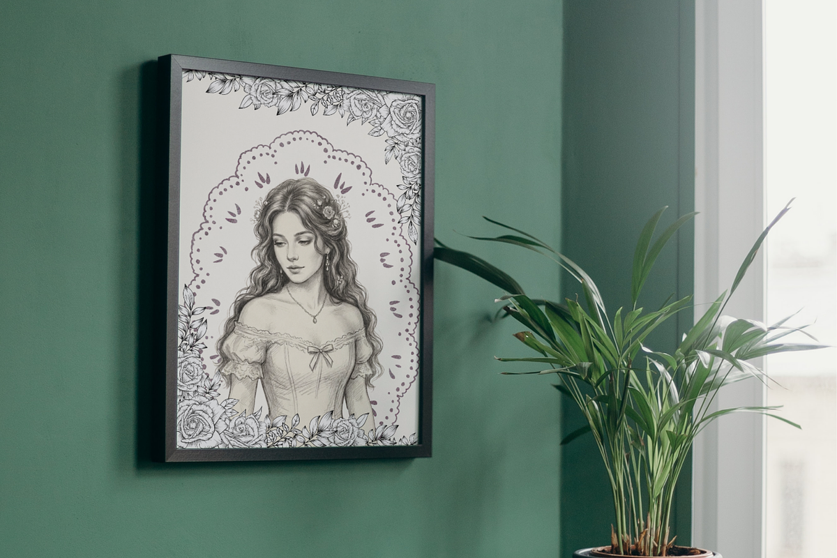 Vintage Portrait Notebook Covers PNG, a Decorative Illustration by Pink_bloom (Photo 9 of 13)