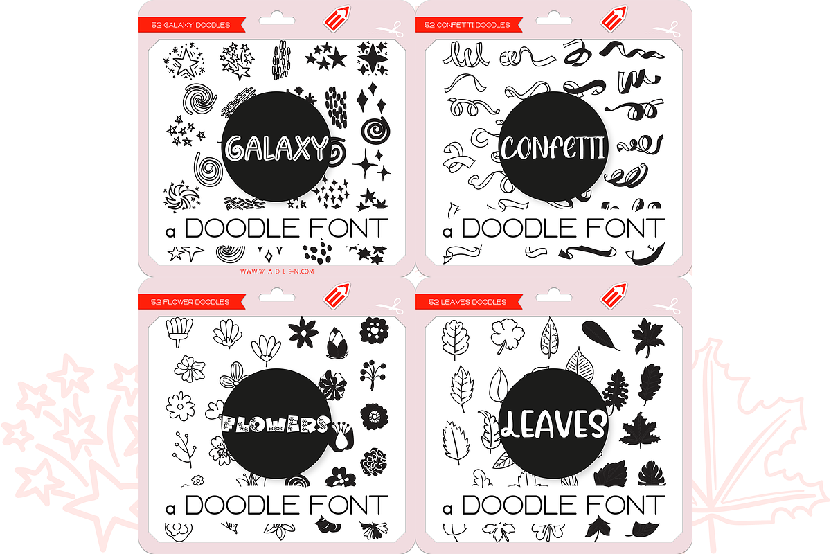Cute Element Fonts Bundle, a Symbol Font by WADLEN (Photo 6 of 11)