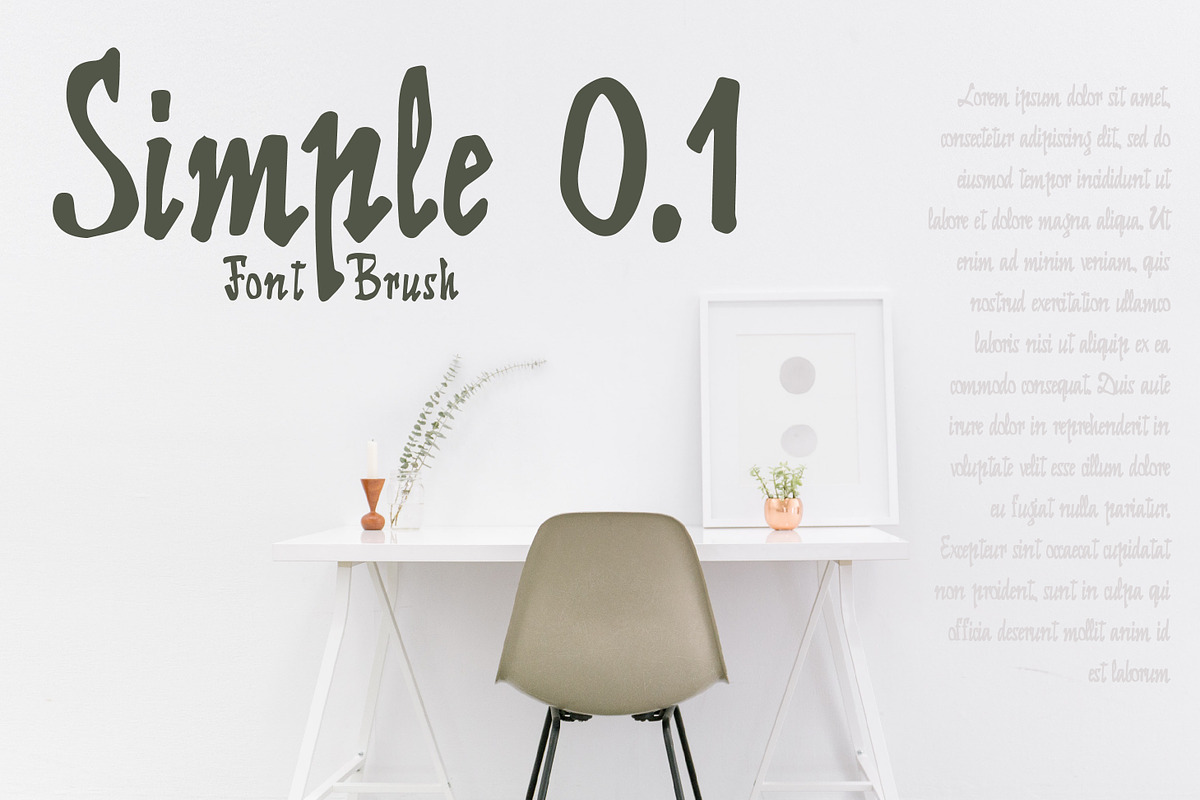 60% discount Simple 0.1 Brush Font