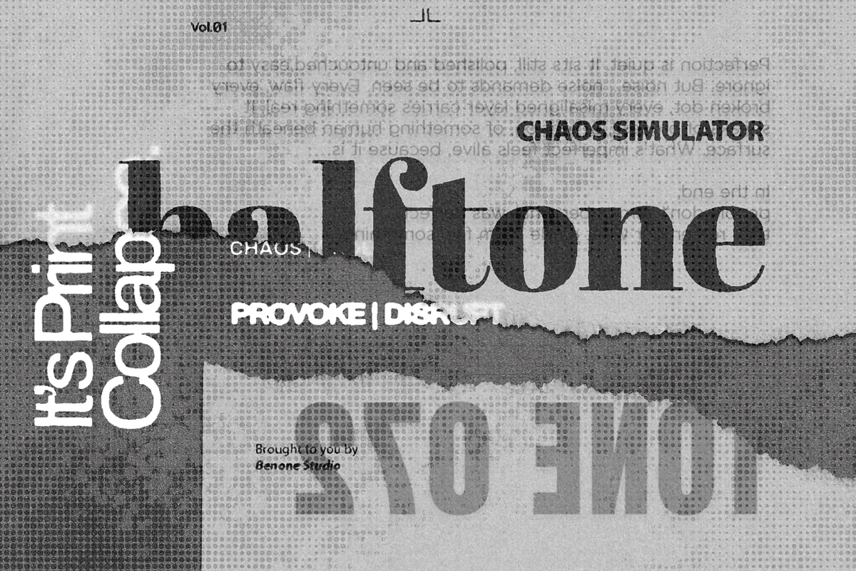 HALFTONE CHAOS - Grunge Texture Pack, a Texture Graphic by BeNone Designs (Photo 7 of 8)