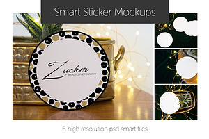Smart Art Sticker Mockups Circles