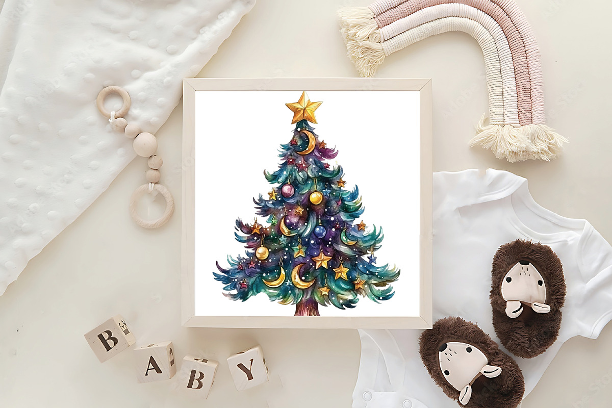 Cute Doodle Christmas Tree Sublimati, an Illustration by CraftArtStudio (Photo 6 of 6)