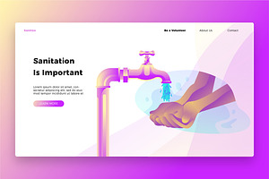 Sanitation - Banner & Landing Page